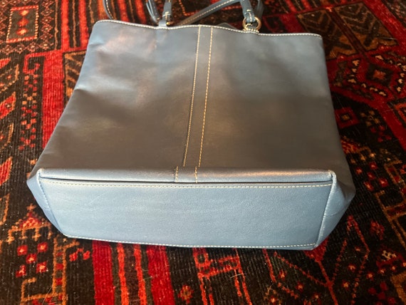 Coach Leather Bucket Bag Cerulean Blue - image 8