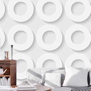 Geometric Circle Pattern Wallpaper - Contemporary Home Decor