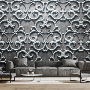 Metal pattern on steel sheet, Peel and Stick Wallpaper