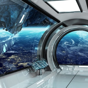 Raumschiff Kabine Wandtattoo: Bring den Kosmos zu Dir nach Hause