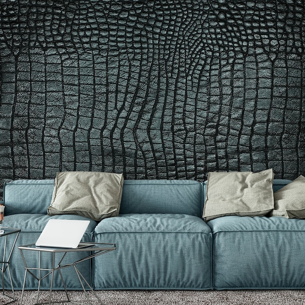 Black Crocodile Wallpaper Etsy