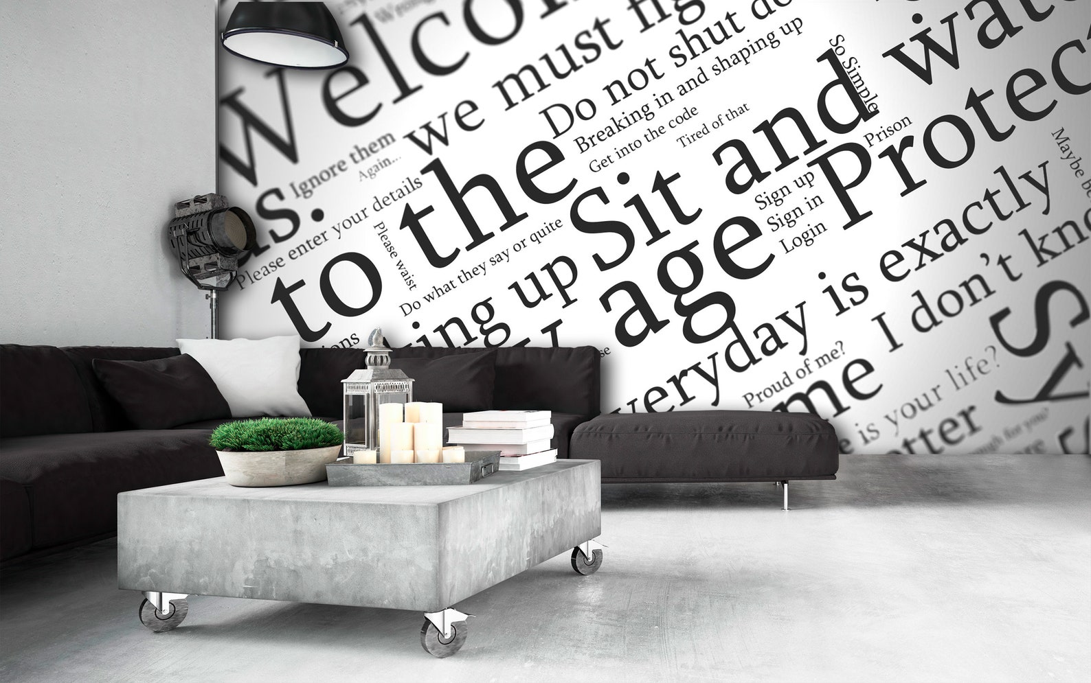 Wallpaper Newspaper Text Black and White Wallcovering on Etsy UK