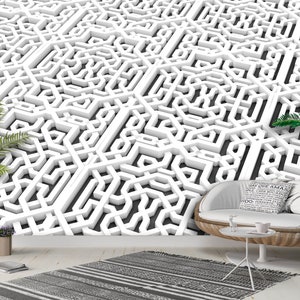 Carta da parati 3D con stampa di motivi arabi extra large