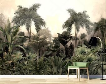Exotic Jungle Tropical Forest Peel and Stick Wallpaper