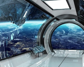 Spaceship Cabin Wall Decal: Bring the Cosmos to Your Home Best Seller