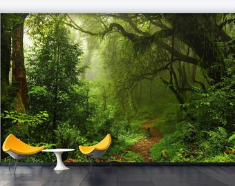 Fairy Forest Wallpaper: 3D Green Wall Decor, Non-Woven Print Best Seller