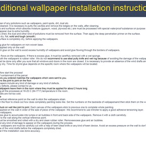 Traditional wallpaper installation instructions
