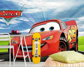 Wallpaper Baby Cartoon Cars Wallcovering on Non-woven Basis - Etsy Australia Wallpaper Baby Cartoon Cars Wallcovering on Non-woven Basis - Etsy Australia