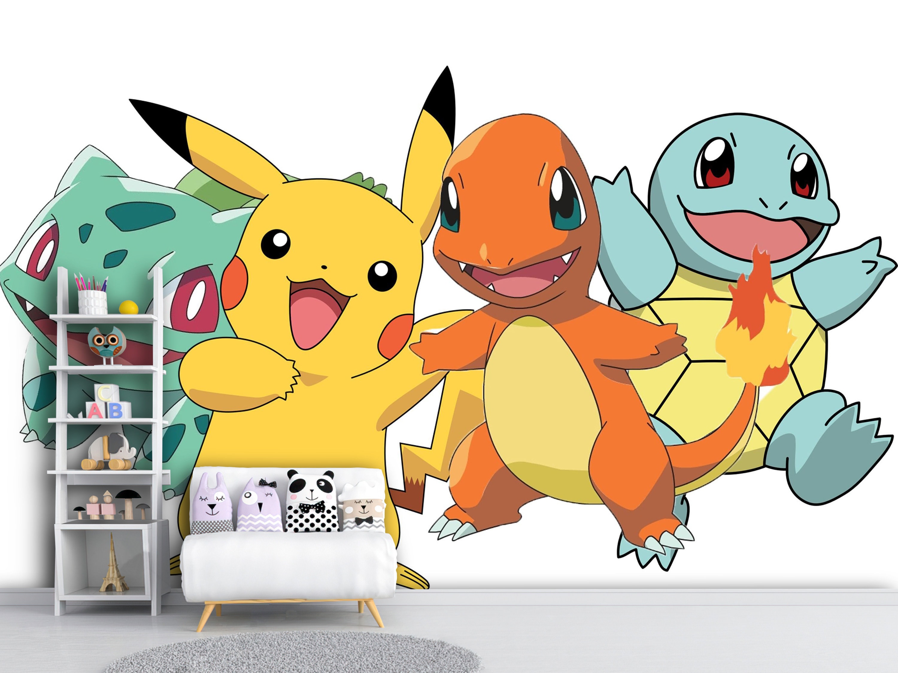 Wallpaper Kids Cartoon Pokemon Kida Room Peel and Stick - Etsy Wallpaper Kids Cartoon Pokemon Kida Room Peel and Stick - Etsy