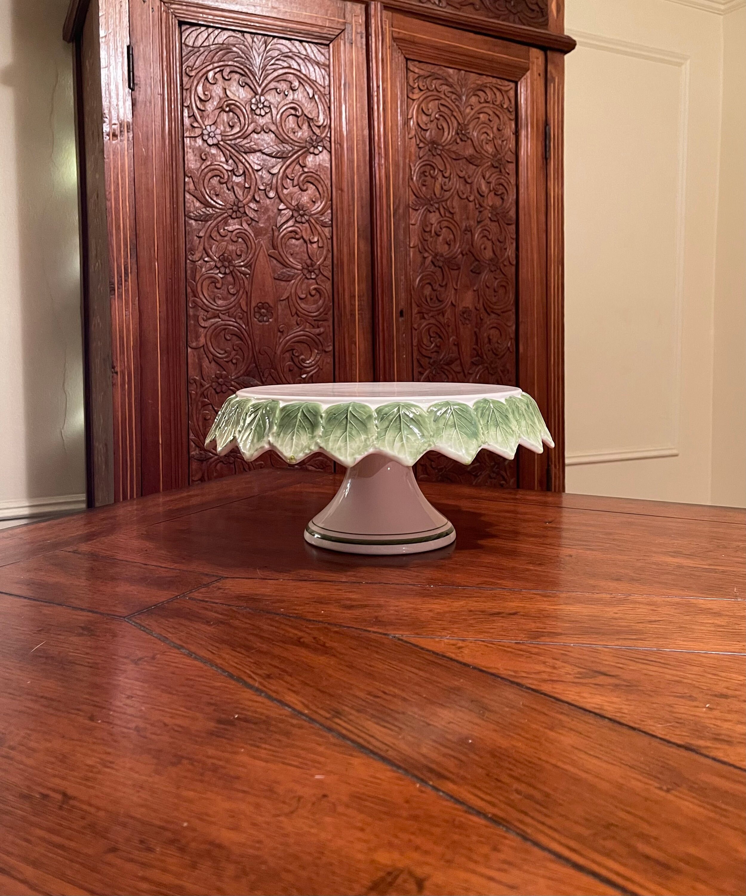 Hand Painted Ceramic Pedestal Cake Standmade in Italy Etsy