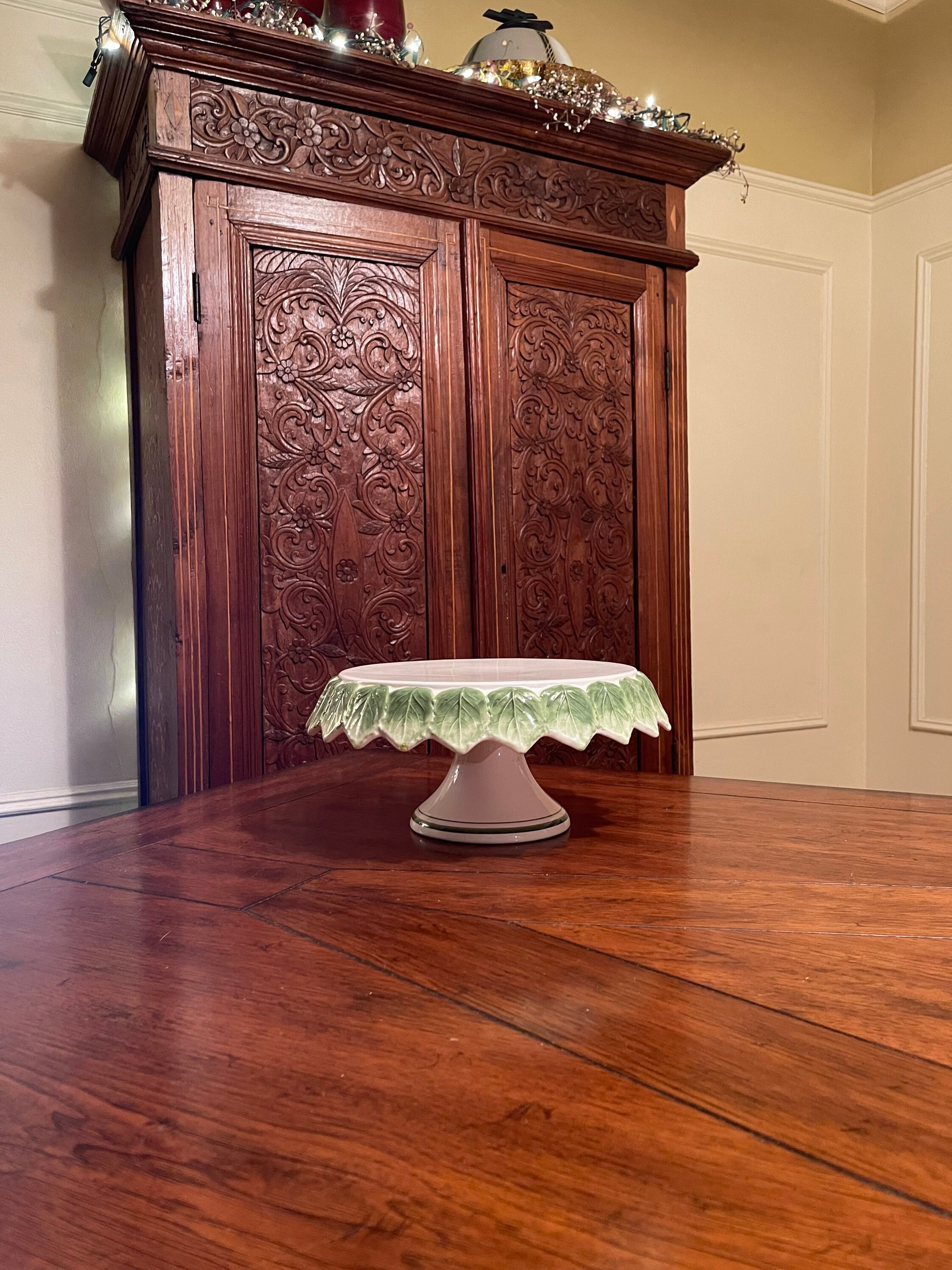 Hand Painted Ceramic Pedestal Cake Standmade in Italy Etsy