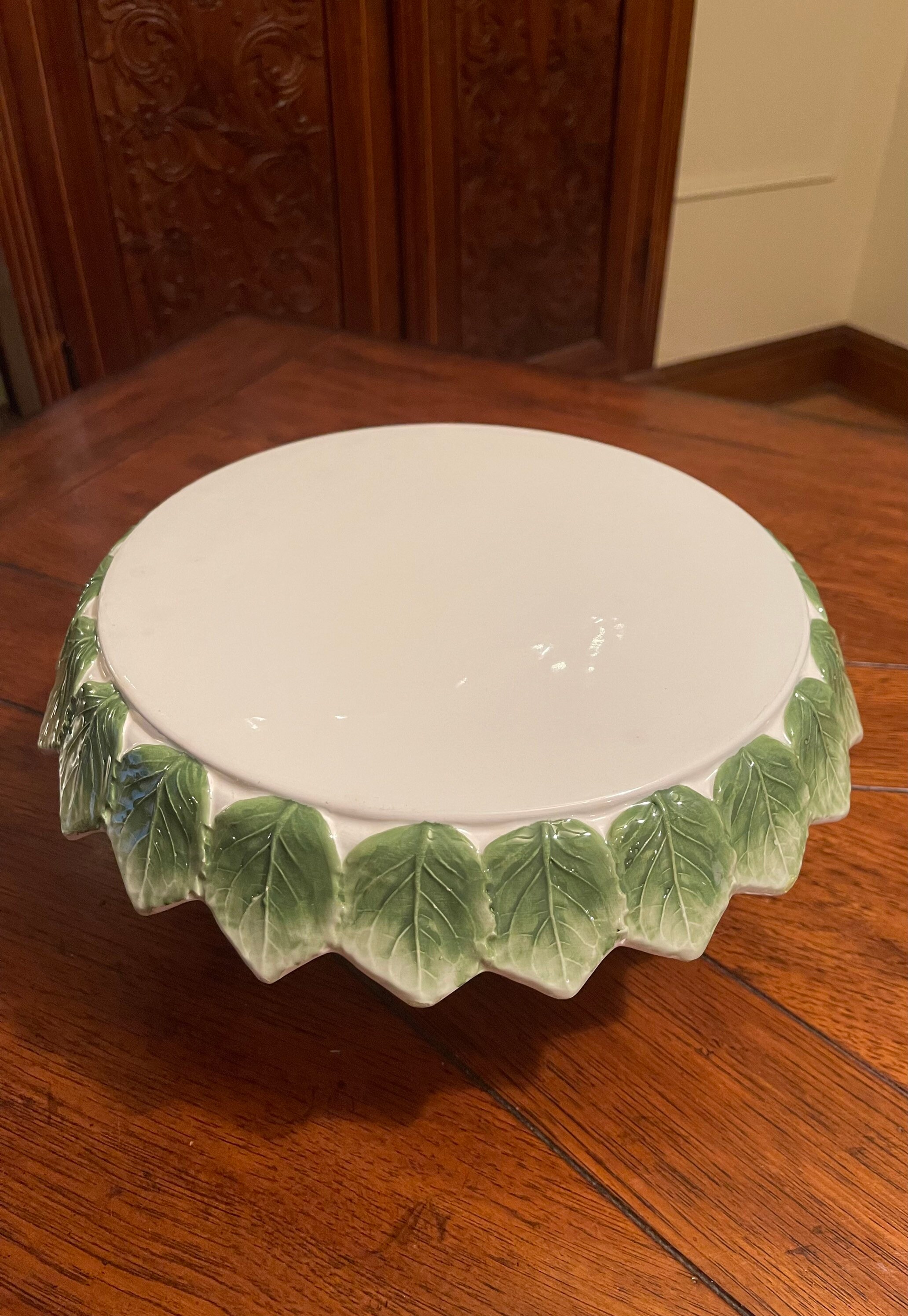 Hand Painted Ceramic Pedestal Cake Standmade in Italy Etsy