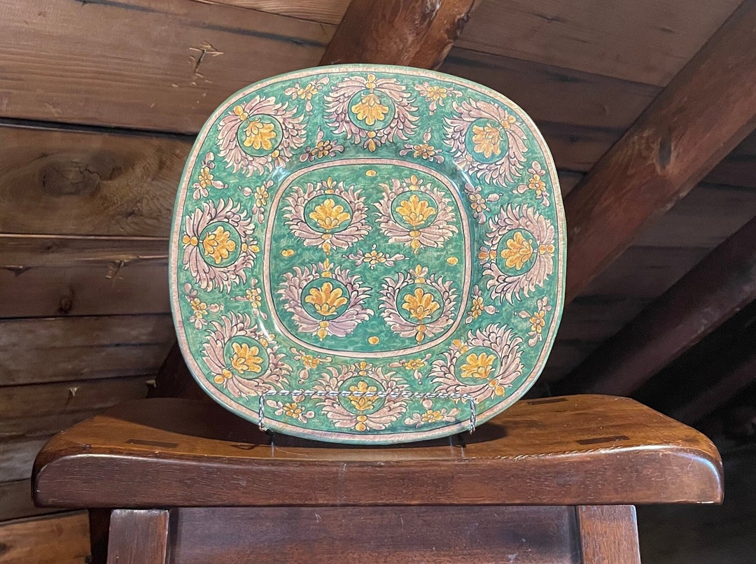 Italian Majolica Plate Vintage Biagioli Gubbio Italy Plate Home Decor ...