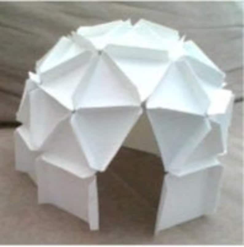 3D Paper Igloo Model DIY Etsy