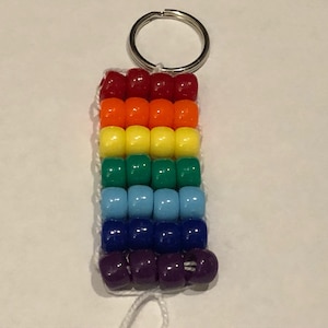 Patterned Bead Keychain