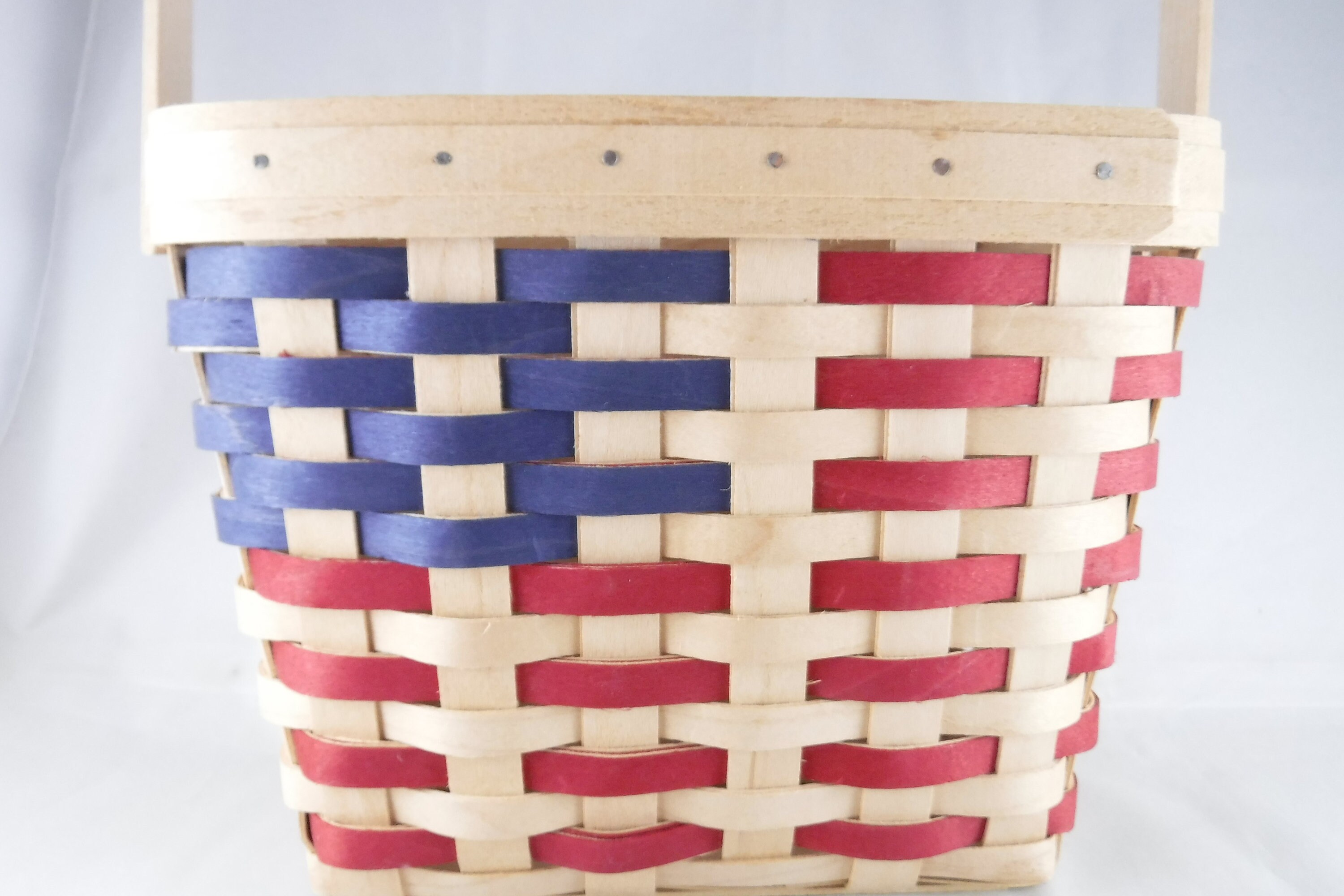 Handmade LONGABERGER FLAG Basket Signed by 2 Sisters Etsy