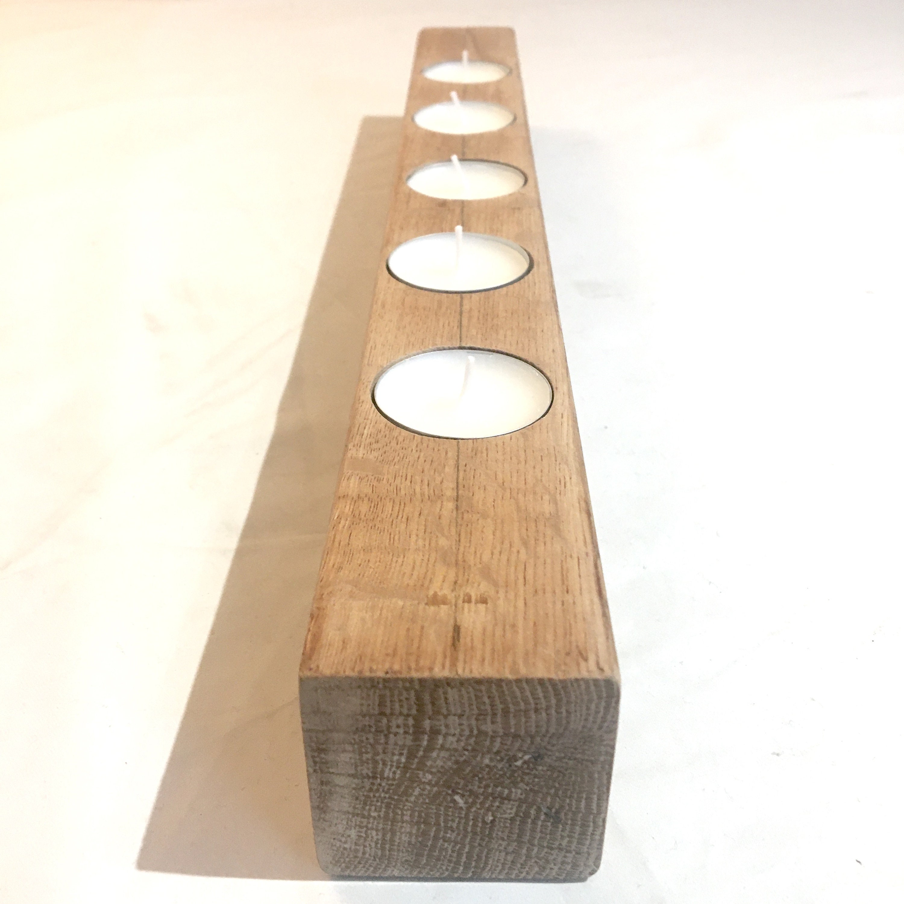 Tea Light Holder Reclaimed Solid Wood Furniture Etsy UK