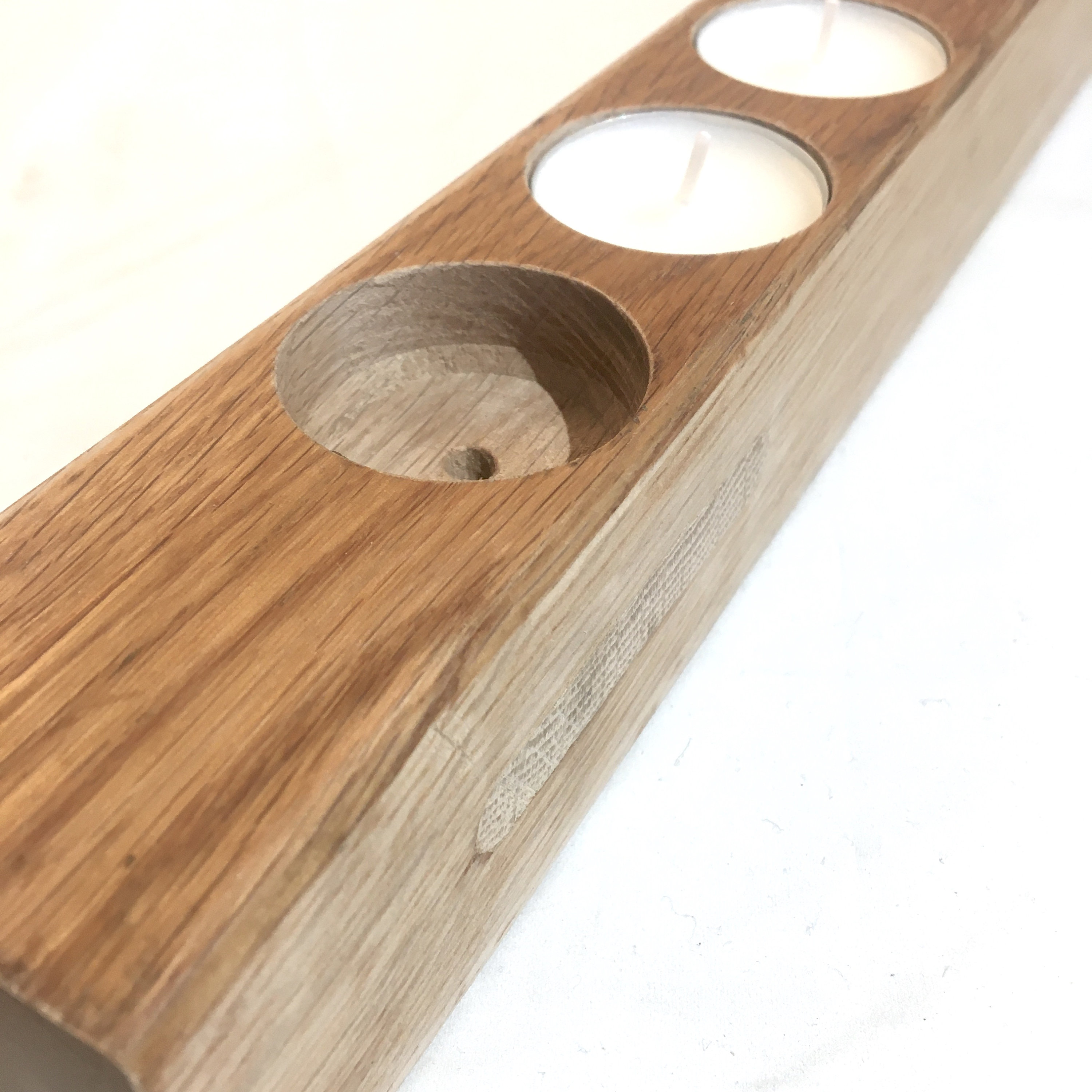 Tea Light Holder Reclaimed Solid Wood Furniture Etsy UK