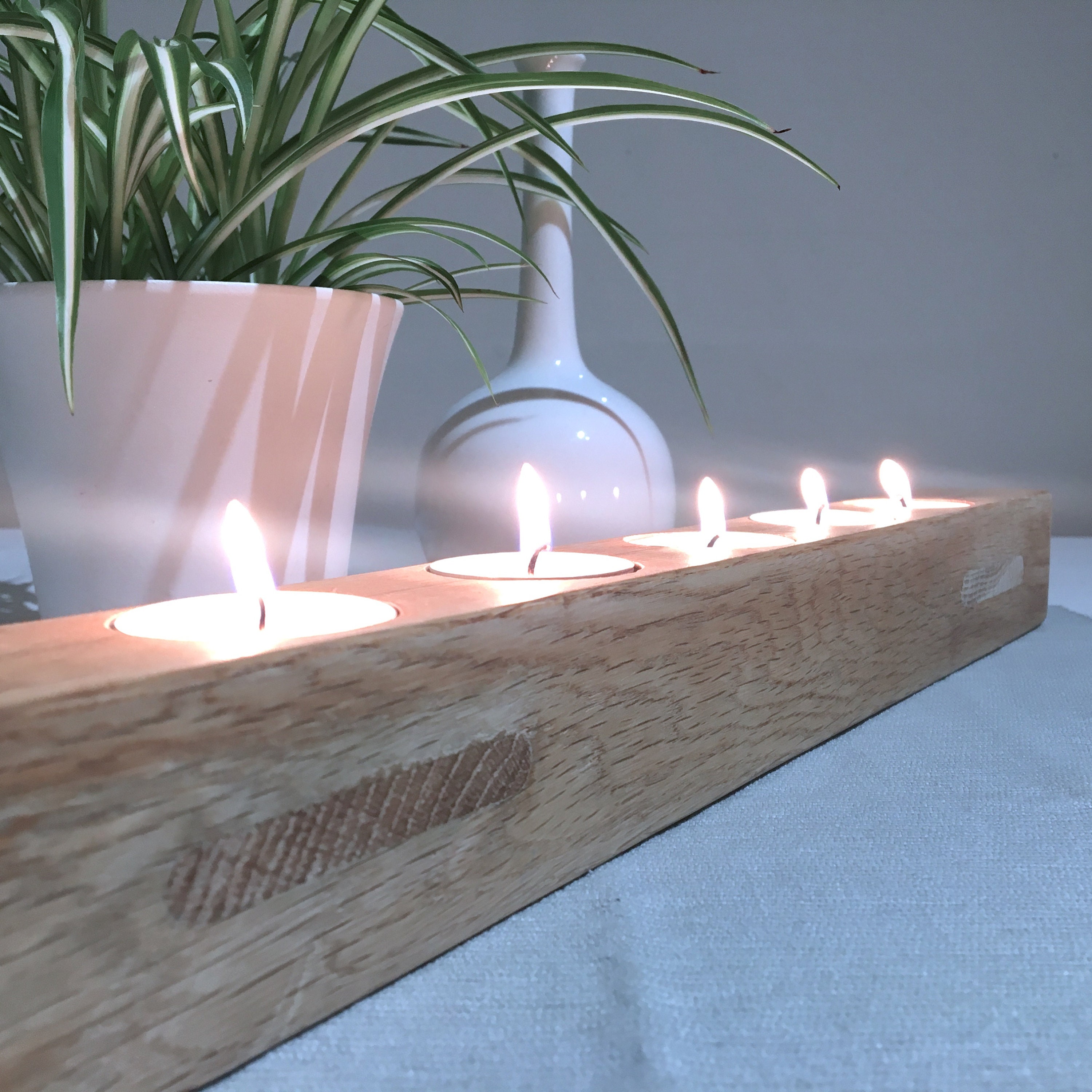 Tea Light Holder Reclaimed Solid Wood Furniture Etsy UK