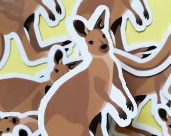 Kangaroo Sticker | Australia | Waterproof Vinyl Sticker