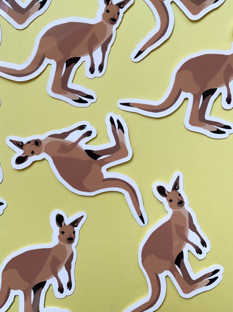 Kangaroo Sticker | Australia | Waterproof Vinyl Sticker image 2