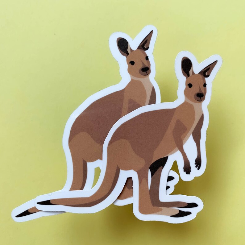 Kangaroo Sticker | Australia | Waterproof Vinyl Sticker image 3
