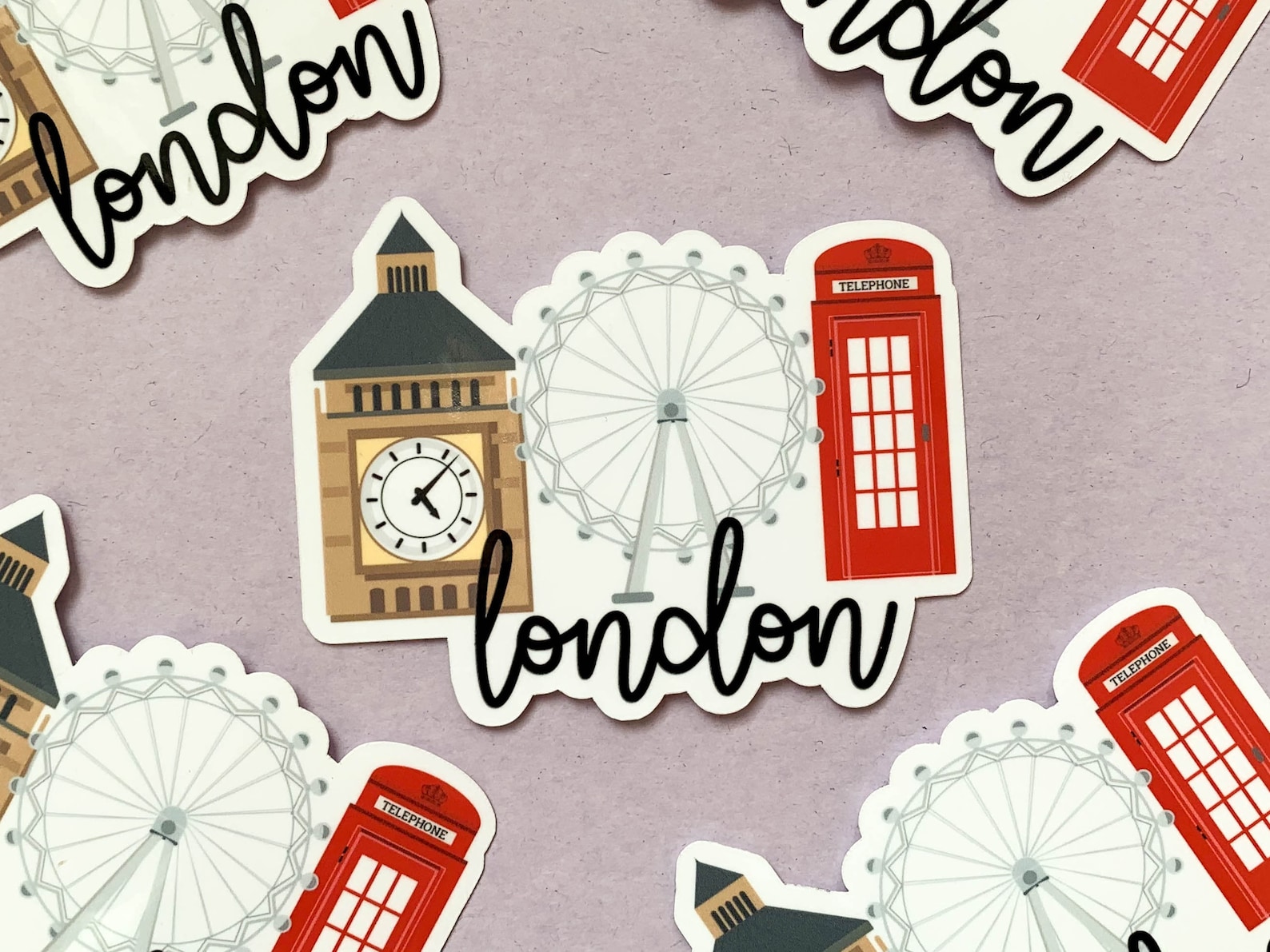London Sticker Travel Waterproof Vinyl Sticker Etsy