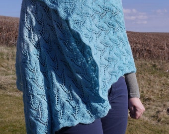 Scarf in turquoise, spring-summer,