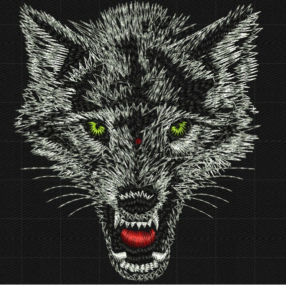 Wolf wolf design for machine embroidery  etsy Wolf wolf design for machine embroidery  etsy