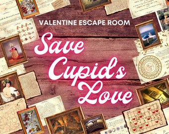 Valentine's Escape Game | DIY Valentine's Game | Date Idea | Party | Family Friendly | Mystery Game @ Home | Photo Booth Props