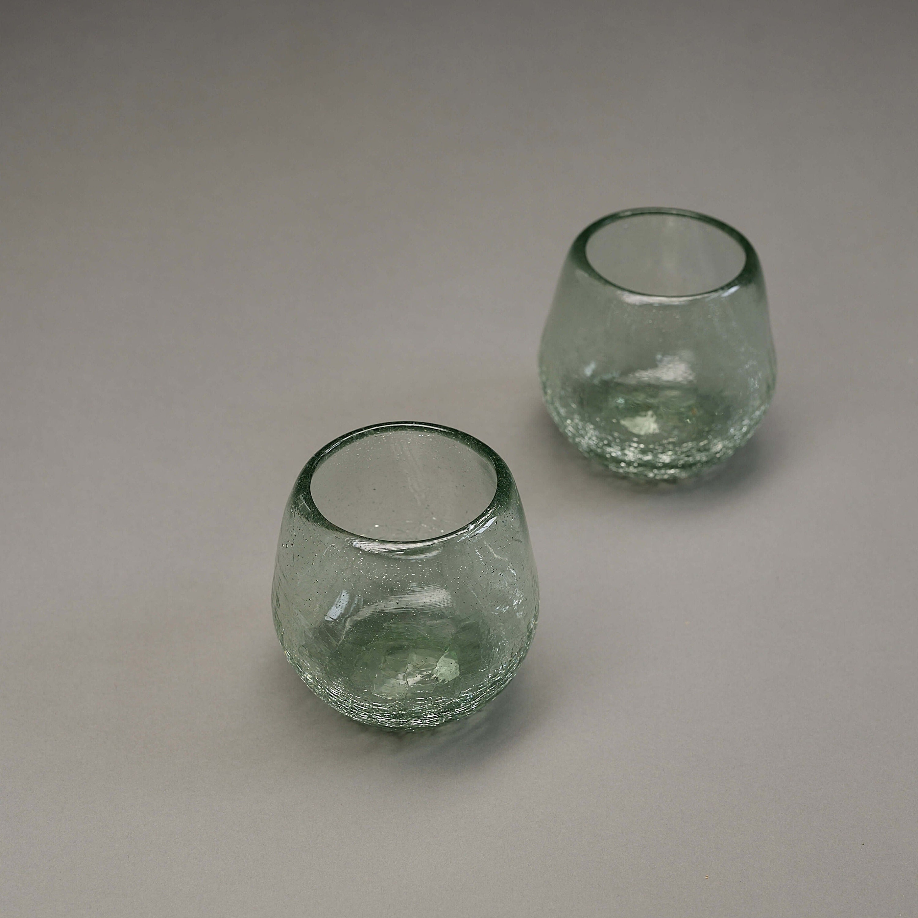 Handblown Stemless Wine Glass  Fair Trade, Handmade stemware