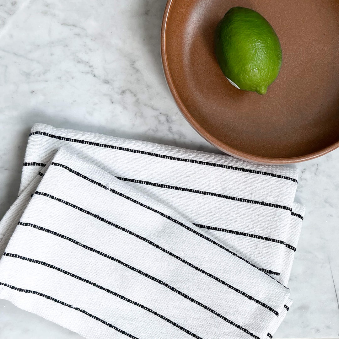 Set of 4 Oaxaca Handwoven Cotton Napkins, Black & White Etsy