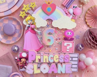 Princess  Cake Topper- Princess Party-  Princess inspired - Cake topper shaker with lights