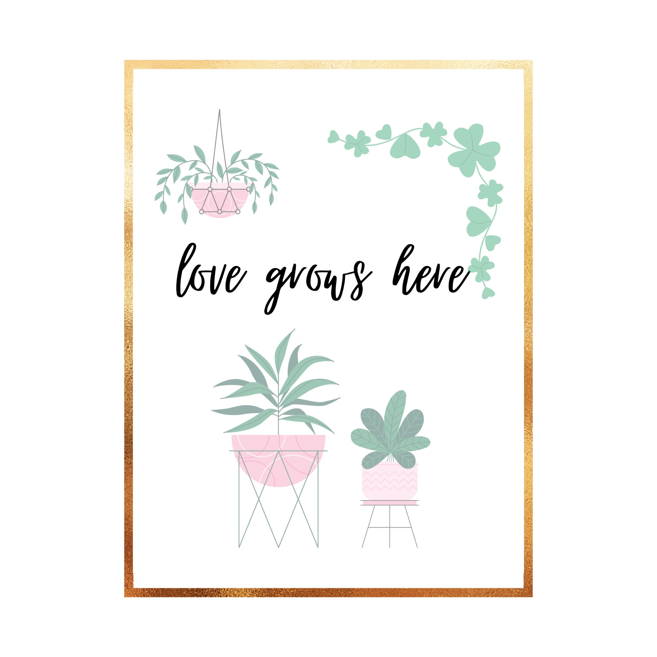 Plant Wall Art Wall Decoration Plant Quotes Plant Lovers Etsy