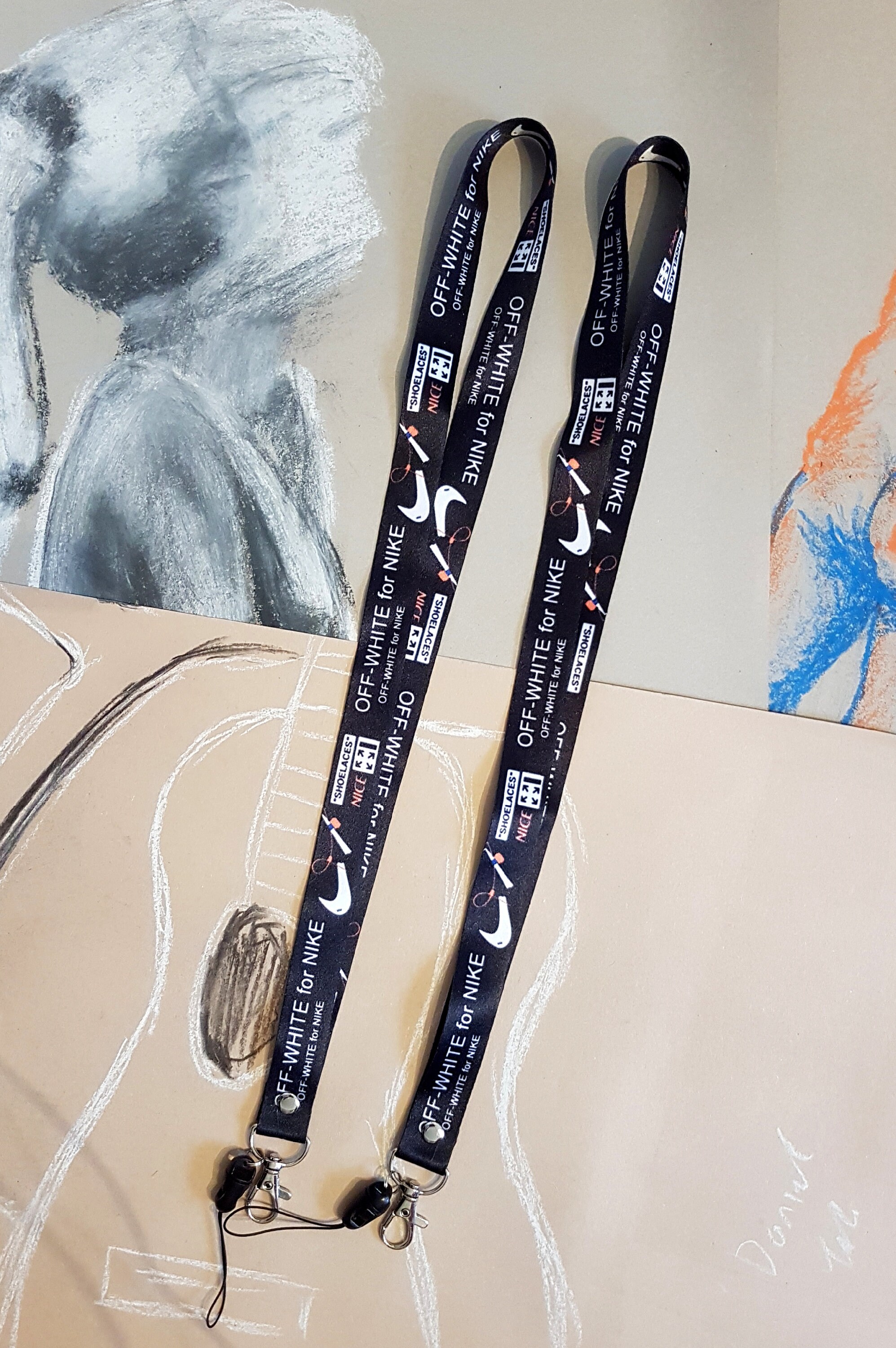 Nike x OffWhite Short Phone/Key/Fob Lanyard 18cm and Long Etsy