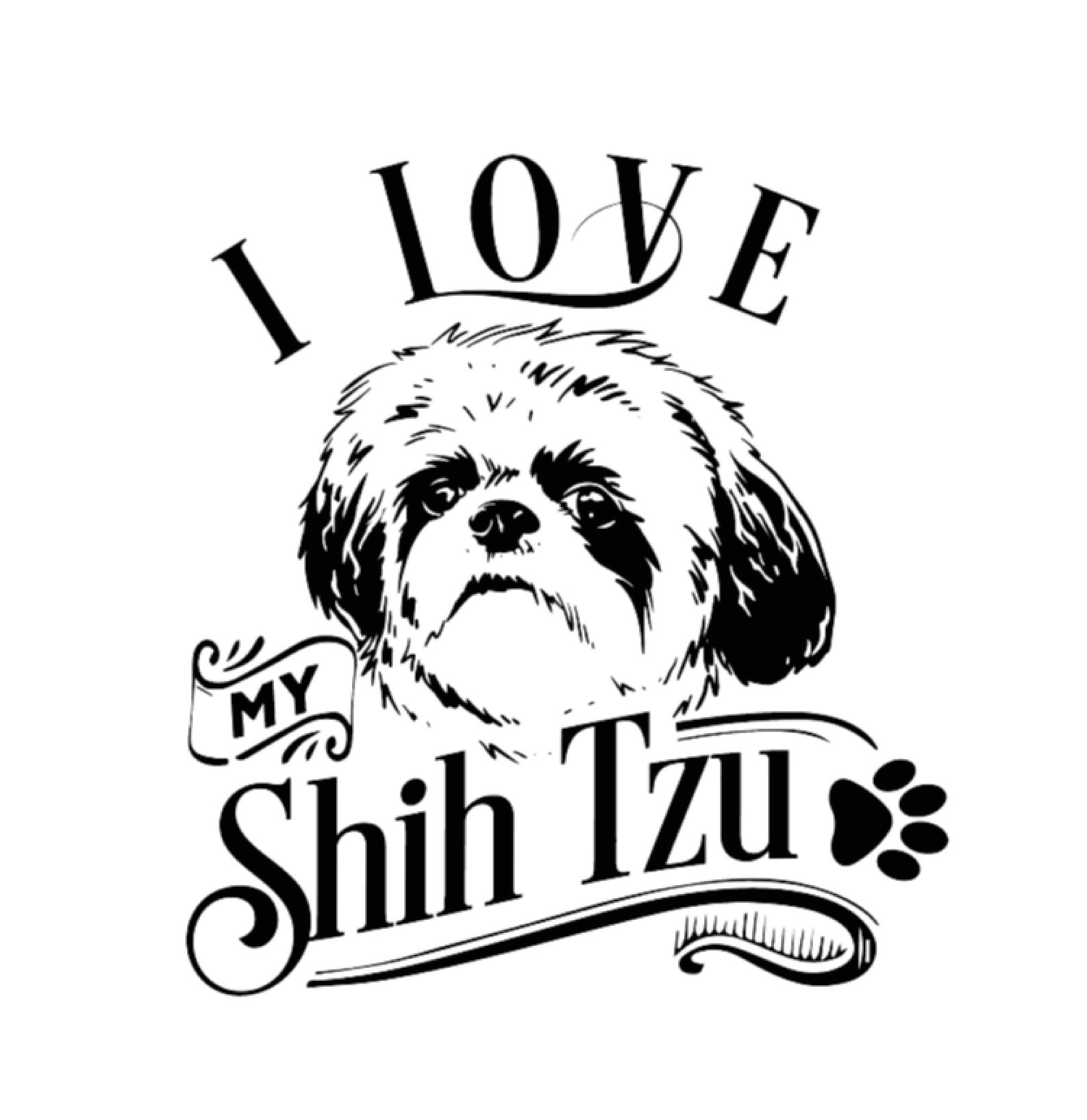 I love My Shih Tzu Car Decal various Colors Etsy