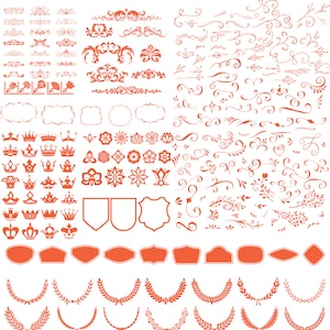 2000+ Corner Svg Corner design Svg Cdr Ai Corner design ornament Pattern Border Frames  Frames Borders Monogram Bundle Laser Cut