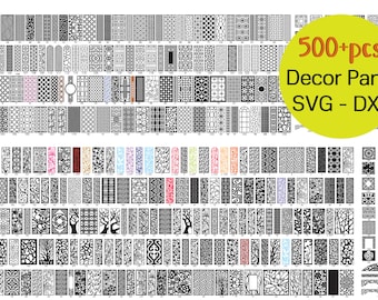 Panel Collection 500+cnc files Panel Dxf SVG,Lightburn Art Library for Laser Cut cnc plasma, laser cut files,cnc patterns Stencil