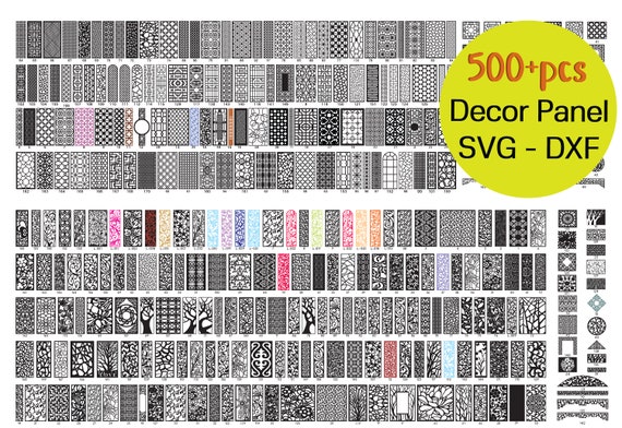 500+ Panel Collection: Laser Cut CNC Files (SVG, DXF)