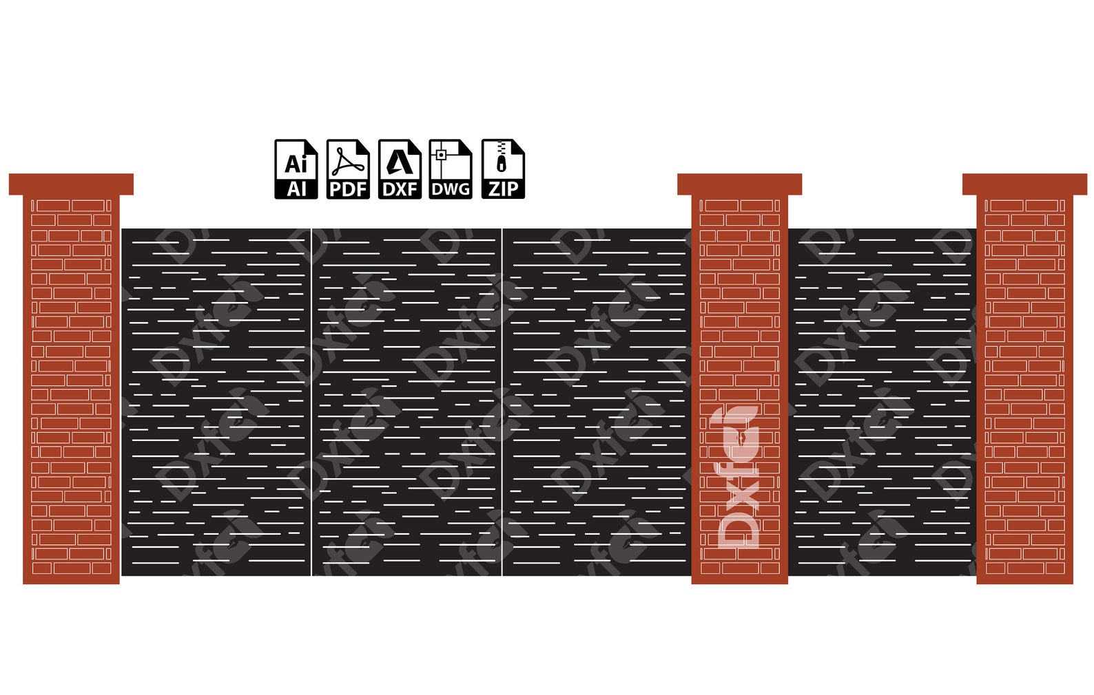 Gate Grill Vector Gate Grill Panel DXF: CNC Laser Cut Templates (digital Download) - Etsy