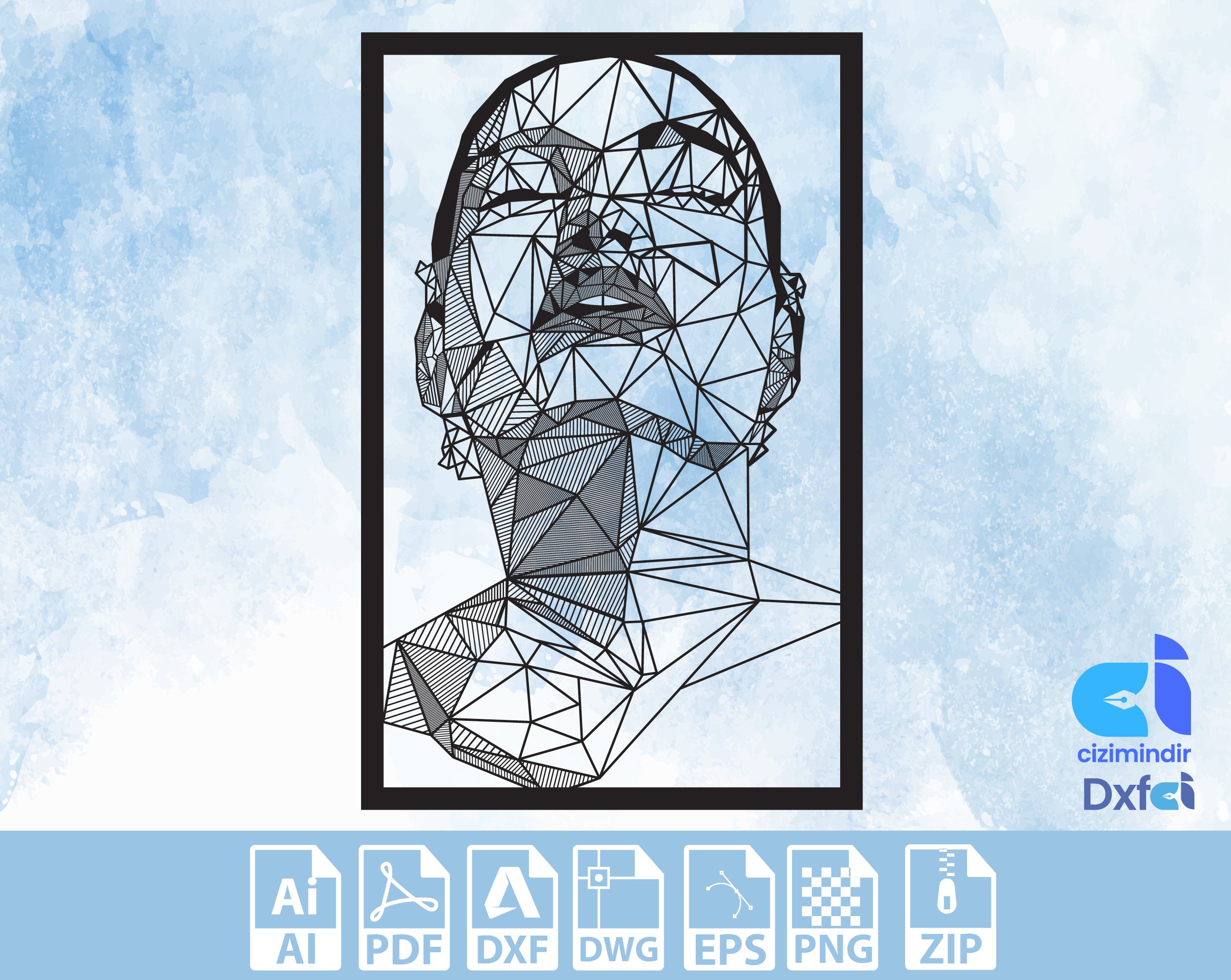 Abstract Woman SVG: Geometric Laser Cut File, Wood Wall Art (digital ...
