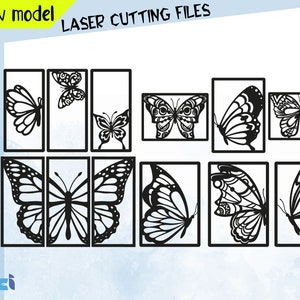 Butterfly Svg Bundle Svg, Wall Art Decor Silhouette  Laser Cut Plasma, Butterfly Metal Wood Vinyl Cut cutting files for laser Laser DXF