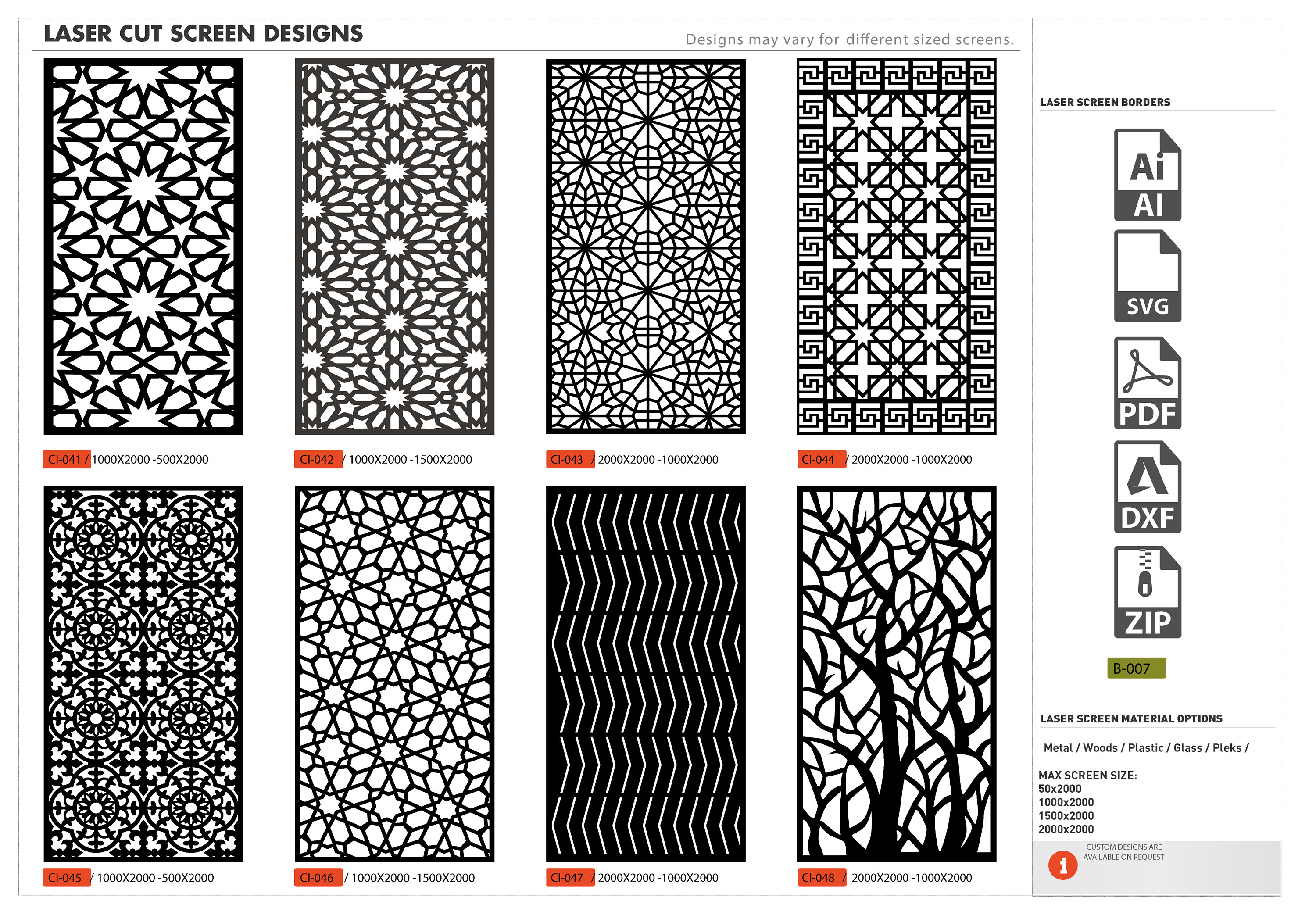 Laser Cut Room Divider Panel Designs: CNC Files (dxf, Svg, Ai) - Etsy