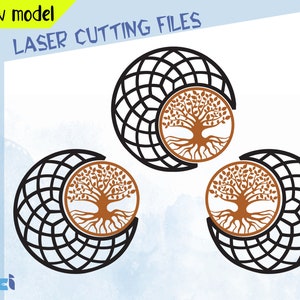 Moon Tree Life svg, tree of life moon svg , tree svg , moon svg, svg files, files for laser cut dxf files , Lightburn ,Circut