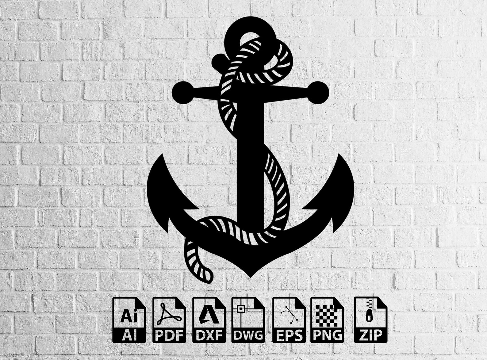 Anchor SVG Bundle Anchor Dxf Files Laser Cut Split Anchor Etsy