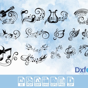 Music SVG Design Sheets: Laser Cut Files, Wall Decor (Digital Download)
