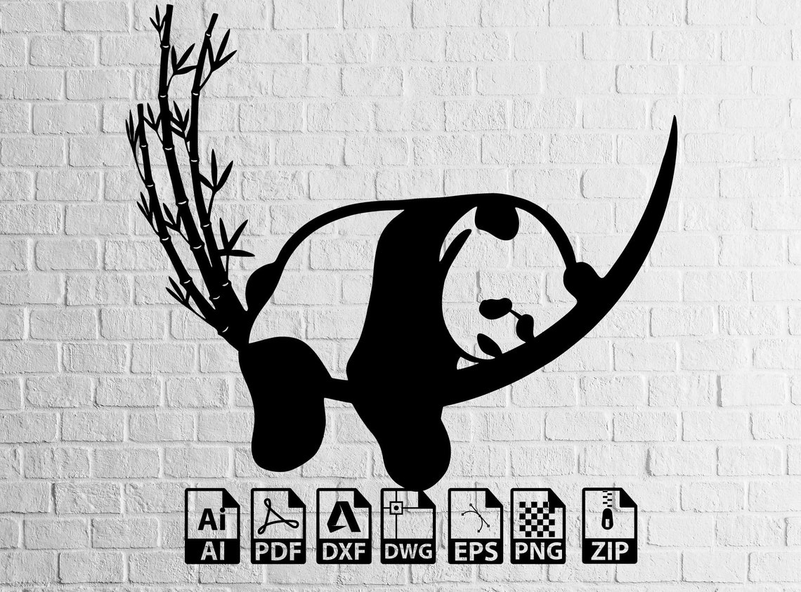 Panda Svg Panda Dxf File Panda Bear Svg Panda Decor Animal - Etsy