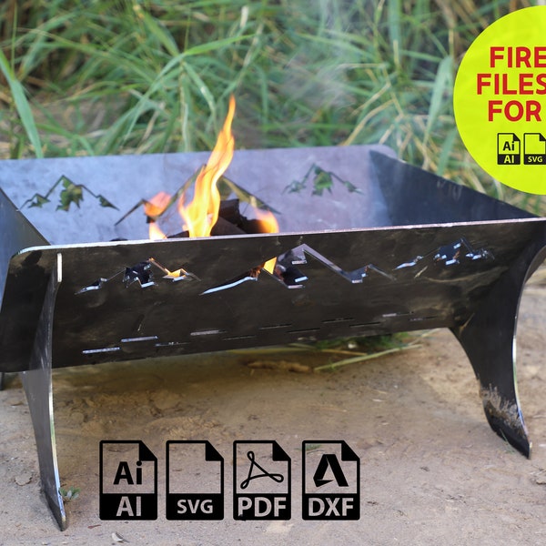 Fire pit Dxf Svg Fire pit Plasma Cut File Portable Grill Fire Pit, Mangal Laser Cut Plasma Cut File