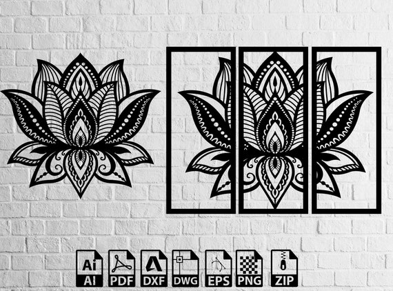 Lotus Flower Mandala SVG: Laser Cut Files (digital Download