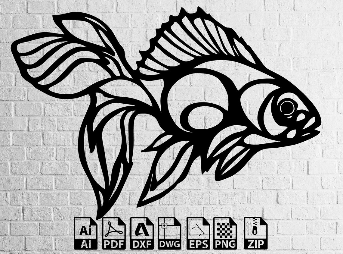 Fish Decor Decor Laser Cut Svg Dxfwallart CNC Cutting CNC Etsy